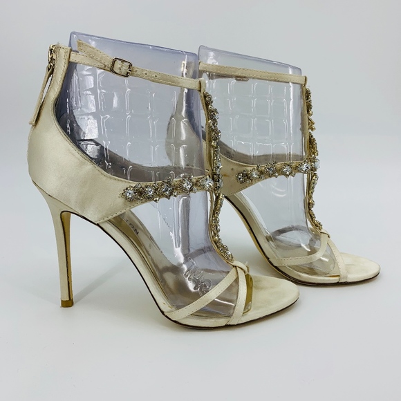 Kate Preston Rhinestone Crystal Strappy Heels - Picture 4 of 8